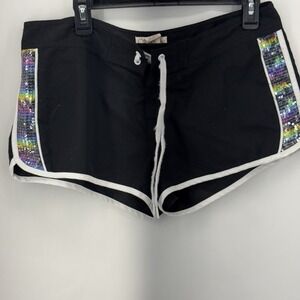 Vintage Y2K OP Ocean Pacific Youth Shorts Rainbow Side Stripe 11-13